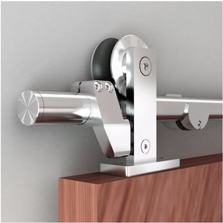 Orca Hardware 6' Round Track Kit, Top Mount Hangers, Includes Track 25mm Dia x 2mm Thick, SS Finish RDTM-SS-6